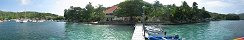 La baie de l'Amiraut sur l'le de Bequia (Saint-Vincent-et-les-Grenadines)