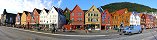 Le quartier de Bryggen  Bergen (Norvge)