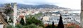 Le port et la ville de Cannes depuis le chteau de la Castre (Midi de la France)