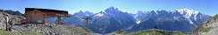 La chane du Mont Blanc depuis l'Index (Valle de Chamonix, Haute-Savoie, France)