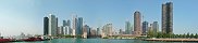 La rivire Chicago prs du lac Michigan (Chicago, Illinois, Etats-Unis)