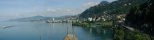 Vue depuis le chteau de Chillon (Lac Lman, Suisse)
