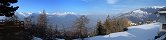 Vue depuis Haute-Nendaz, au-dessus de Sion (Canton du Valais, Suisse)