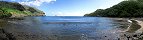La baie de Hanaiapa sur l'le de Hiva Oa (Polynsie franaise)