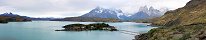 L'htel Hosteria Peho sur le lac Peho (Parc national de Torres del Paine, Chili)