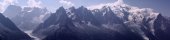Le massif du Mont Blanc depuis le Lac blanc (Haute-Savoie, France)