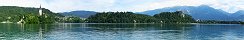 Le lac de Bled et l'glise de l'Assomption (Slovnie)