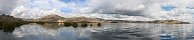 Le lac Titicaca depuis le ponton de l'htel (Puno, Prou)