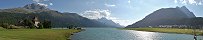 Le lac de Silvaplana prs de St Moritz (Canton des Grisons, Suisse)