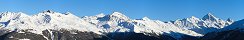 Vue sur les Alpes depuis Les Collons (Canton du Valais, Suisse)