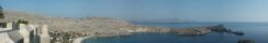 Baie de Lindos vue du site archologique (Ile de Rhodes, Grce)