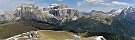 La Marmolada et le Sass Pordoi depuis Col Rodella (Dolomites, Belluno, Italie)
