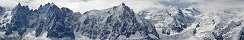 Le massif du Mont Blanc depuis le Brvent (Haute-Savoie, France)