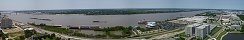 Mississippi River from the State Capitol in Baton Rouge (Louisiana, USA)
