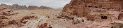 Le fond de la valle et les Tombeaux  Petra (Jordanie)