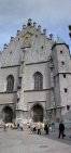 Gothic church front in Schwaz (Tyrol, Austria)