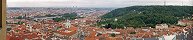 Prague depuis la tour de la cathdrale Saint-Guy (Rpublique tchque)