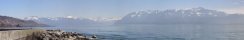 Le lac Lman et les Alpes depuis Pully (Prs de Lausanne, Suisse)