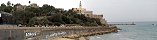 La muraille du bord de mer et la forteresse de Jaffa (Tel Aviv, Isral)