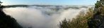 Brouillard matinal sur le lac de Slapy (Bohme centrale, Rpublique tchque)